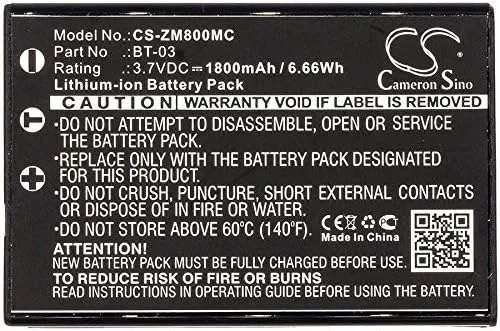 Vista 3 de PRUVA Battery Compatible with Zoom Q8 Recorder, P/N: BT-03 1800mAh