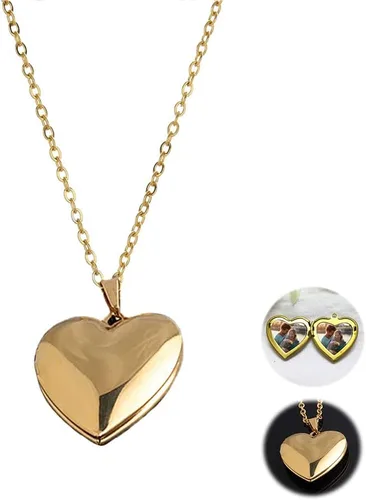 Collar con medallón de corazón que sostiene fotos con dije de medallones para mujeres y hombres en memoria de un ser querido, collar personalizado,