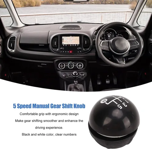 Vista 3 de Kit de pomo de palanca de cambios manual, perilla de palanca de cambios de coche de 5 velocidades, pomo de palanca de cambios de maletero