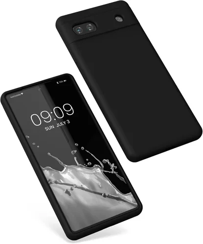 Vista 345 de kwmobile Funda Compatible con Google Pixel 6 Pro - Funda de teléfono de silicona TPU con acabado suave - Azul Arrecife