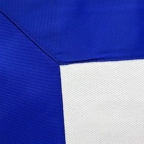 Vista 7 de Masonic Master Mason Blue Lodge Delantal de tela blanca con borde de cinta de grogrén azul, Blanco y azul