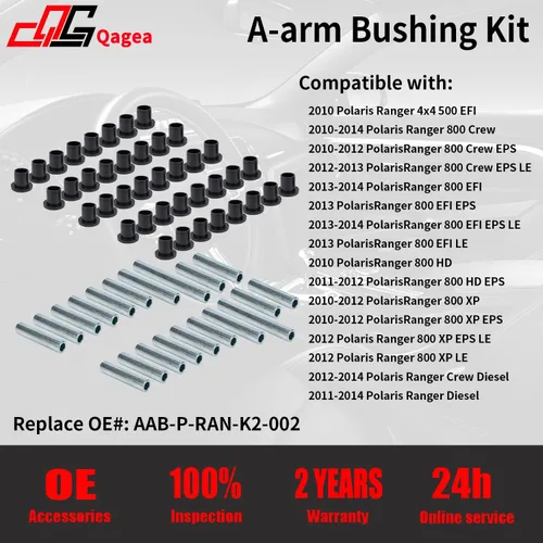 Vista 2 de Kit de bujes de brazo de control de brazo de control de brazo A resistente de repuesto para Polaris Ranger 2010-2014 tamaño completo XP 800