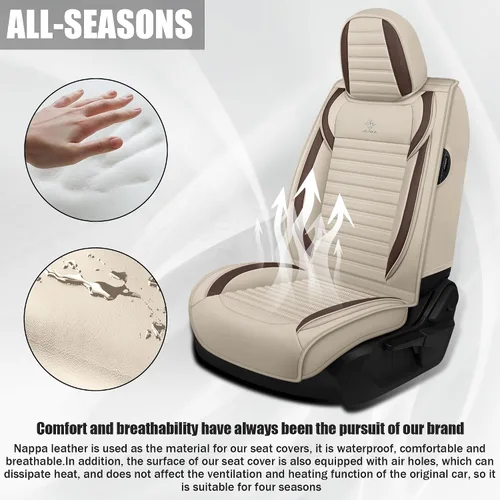 Vista 4 de Fundas de asiento para mini convertible 2009-2025, fundas de asiento de automóvil de cuero de alta calidad, impermeables, antideslizantes