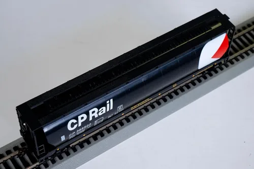 Vista 6 de Bachmann Trenes - Tolva de grano cilíndrica canadiense de 4 bahías - Pacífico canadiense - Escala HO, gris, 8