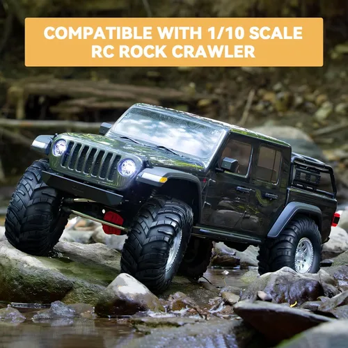 Vista 6 de 2.2 RC Crawler Neumáticos 1/10 RC Crawler Neumáticos con insertos de espuma OD 5.04 pulgadas/5.039 in para Axial Wraith Wrangler Wraith Spawn 1/10