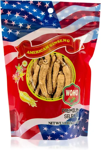 WOHO - Bolsas de ginseng americano de 4 onzas (largas grandes)