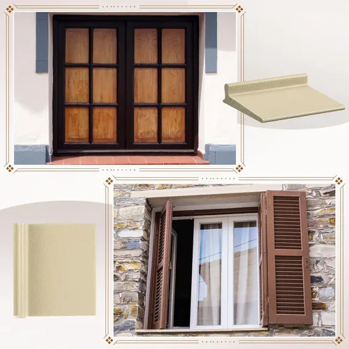 Vista 6 de Pangda 10 sellos para esquina de puerta, sellos autoadhesivos para esquinas de puerta, elevados detrás de burletes para aislamiento de ruido y Beige
