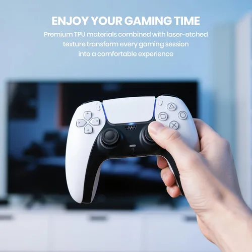 Vista 7 de NEWDERY Joystick Replacement Grip Caps for PS4/PS5 Controller, PS5/PS4 Thumb Grips Caps, Anti-Stickiness, Anti-Slip, Anti-Scratch, Anti-Fingerprint