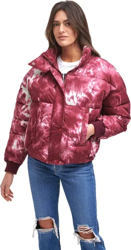 Vista 15 de Levi's Chaqueta acolchada con cintura ceñida para mujer Berry con capucha