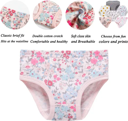 Vista 2 de Sladatona Ropa Interior Suave para Niñas Pequeñas y Niños Pequeños, Bragas Transpirables y Cómodas