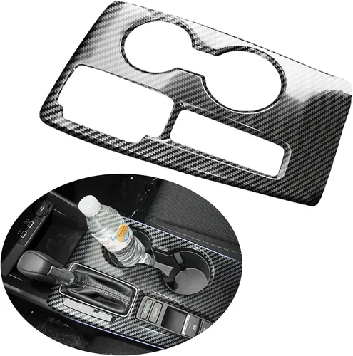 Vista 9 de Karltys Cubierta de panel de palanca de cambios para Dodge Challenger 2015-2024 2025+ + consola central de fibra de carbono, panel de palanca