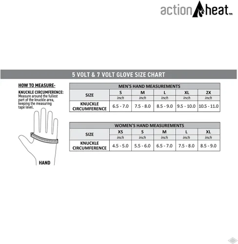 Vista 6 de ActionHeat Guantes calefactables de alta calidad de 5 V para mujer, guantes térmicos con batería con 3 ajustes de calor, guante extendido, control