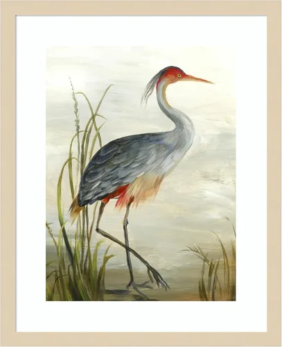 Vista 30 de Amanti Art Framed Wall Art Print 24x20 Grey Heron by Aimee Wilson, Animals Wall Art, Rustic Farmhouse Decor, Small Poster Painting Artwork for