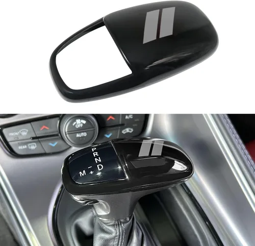 Vista 11 de Cubierta de cabeza de perilla de cambio de marcha para accesorios Dodge Charger 2015-2023 Challenger 2015-2024 Durango 2016-2026, inserción