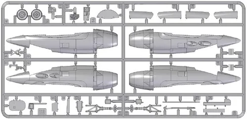 Vista 9 de Roden 063 - 1/72 - North American AJ-1 Savage, kit de modelo de plástico a escala