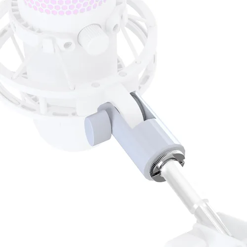 Vista 14 de CACENCAN Brazo articulado, soporte de micrófono giratorio de 360° con montaje de escritorio, brazo de micrófono de escritorio plegable con adaptador