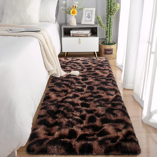 Vista 10 de Alfombra de lujo con estampado de vaca lechera de 3 x 5 pies, lindas alfombras de vaca para sala de estar, dormitorio, alfombra esponjosa de vaca