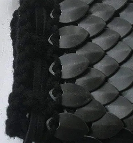 Vista 4 de Scalemail - Bolsa de dados en tejido Dragonhide Armor- Negro
