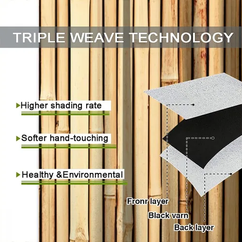 Vista 7 de Cortina con estampado de bambú, estilo japonés, tela para el hogar, sala de estar, dormitorio, cocina, baño, decoración opaca con bolsillo