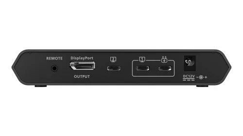 Vista 3 de IOGEAR Access Pro Plus - Conmutador KVM USB-C de 2 puertos, 1 monitor, 2 computadoras 4K 60Hz, salida DisplayPort, concentrador USB de 4 puertos