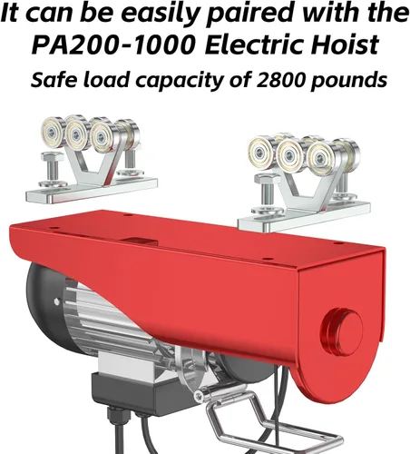 Vista 5 de SKTREX - Carrito de elevación de 6 ruedas con rodillos - Conjunto de carrito de puntal para elevador eléctrico - Se ajusta a canales de puntal