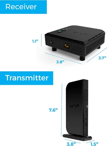 Vista 9 de Nyrius Aries Home+ - Transmisor y receptor de entrada HDMI inalámbrico 2X para transmisión de video HD 1080p 3D y audio digital desde caja de cable