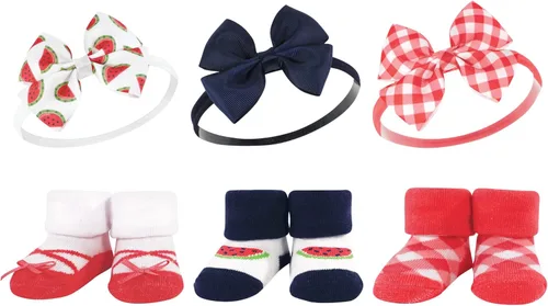 Vista 13 de Hudson Baby Conjunto de regalo de diadema y calcetines para niña