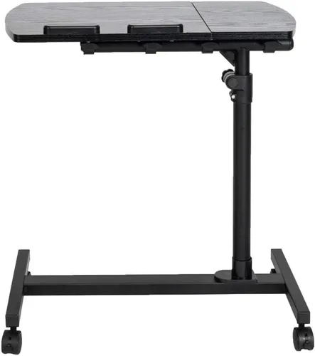 HOMEN, Escritorio multifuncional para computadora, mesa de noche médica ajustable con ruedas para uso en el hogar, oficina, hospital, color negro