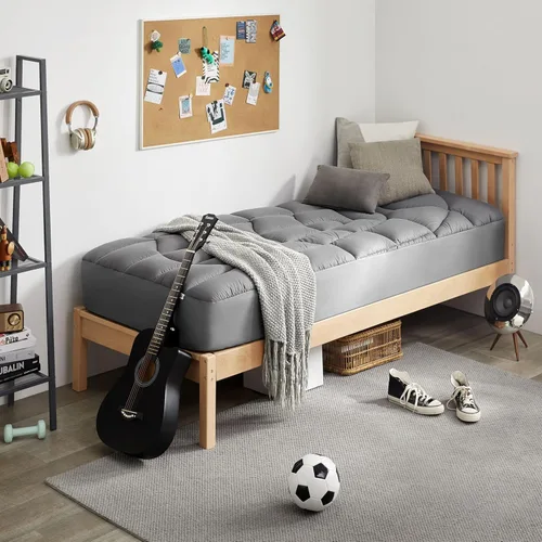 Vista 2 de Unikome Protector de colchón impermeable tamaño individual, funda de cama de microfibra suave y transpirable con bolsillo profundo