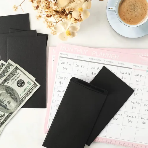 Vista 3 de Granhoolm Paquete de 50 sobres grandes de efectivo de 3.5 x 6.5 pulgadas, sobres de dinero para efectivo, sobres de monedas para plan de ahorro