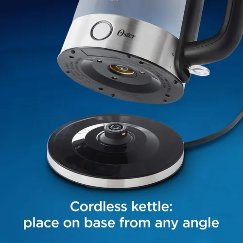 Vista 2 de Mr. Coffee Oster BVSTKT7098-000 Kettle, 1.7 Liter, Clear/Stainless.
