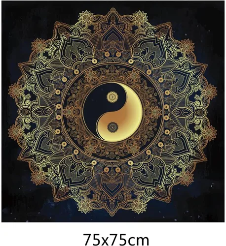 Vista 4 de Tapete de adivinaciones de péndulo de forma cuadrada, mantel de altar, tablero de juego de cartas, mantel metafísico, tapete de juego de mesa