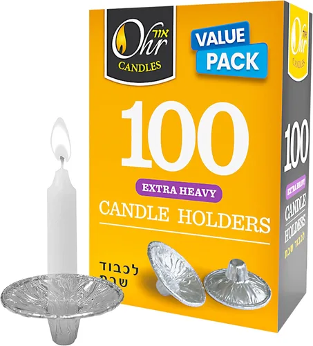 Ohr Candles Portavelas de papel de aluminio desechable extra pesado, Bobeches de taza de goteo - 100 unidades