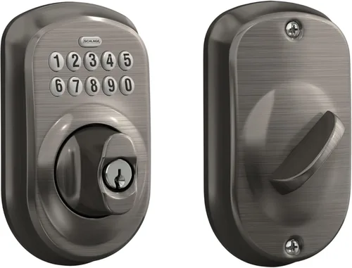 Vista 19 de Schlage - Cerrojo de seguridad Camelot BE365 V CAM 716 con teclado, cerradura de entrada electrónica sin llave, bronce envejecido