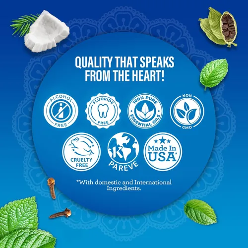 Vista 8 de GuruNanda Oxyburst - Enjuague bucal blanqueador de dientes, sin alcohol ni flúor, con peróxido de hidrógeno y 7 aceites esenciales, para frescura