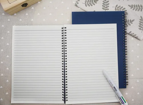 Vista 3 de YYaaloa 4-Pack A5 Lined Sketch Book Soft Cover Spiral Notebooks Journals 120 Pages 5.7" x 8.3" Cream colored paper (A5 Lined 4 color 4pcs)