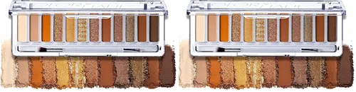 JOAH Color Haul Paleta de sombras de ojos, kit de maquillaje de ojos de tamaño de viaje, sombra de ojos mate y brillante, maquillaje coreano, 12