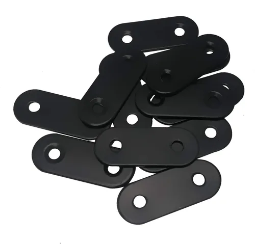 Vista 4 de Soporte recto de acero inoxidable de acero inoxidable, 0.630 x 1.575 in, soportes rectos con tornillos, 12