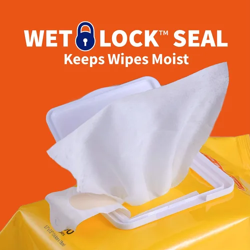 Vista 4 de Wet Ones Toallitas multiusos para mascotas para perros, con aloe vera, antibacterianas, mata gérmenes, aroma tropical salpicadura, paquete de 3, 100