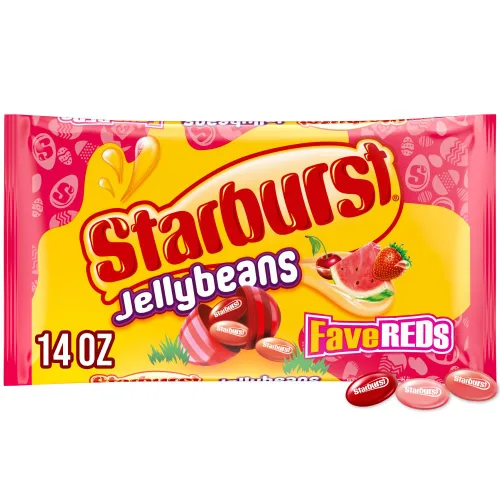 STARBURST FaveREDs - Golosinas de gomita para Pascua, sabor a frutas rojas, 14 onzas