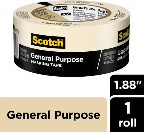 Vista 2 de Scotch Cinta adhesiva de uso general, 1.88 pulgadas por 60 yardas, 2050 (paquete de 2)