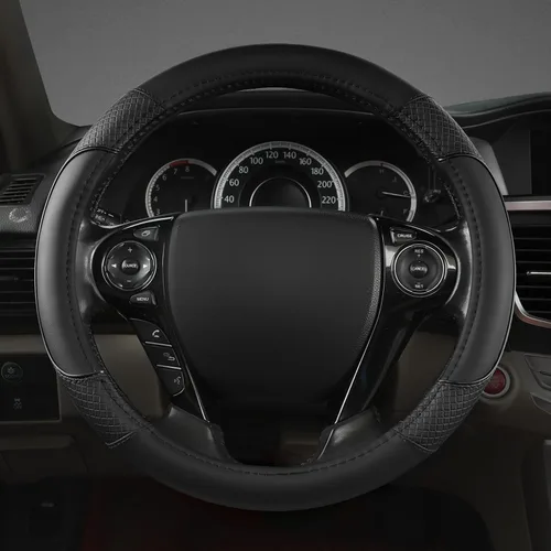 Vista 2 de Cubrevolante GIANT PANDA para Honda Civic (2006-2015), CR-Z, Insight, S2000 (Negro-Tamaño Pequeño)