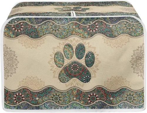 Vista 27 de Talayituse Cubierta para tostadora con estampado de flores de gato, ranura ancha de 2 rebanadas, cubierta ligera para tostadora, protección contra