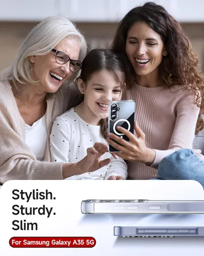 Vista 1394 de LeYi Funda para teléfono Samsung-S23: protector de pantalla e imán MagSafe Púrpura