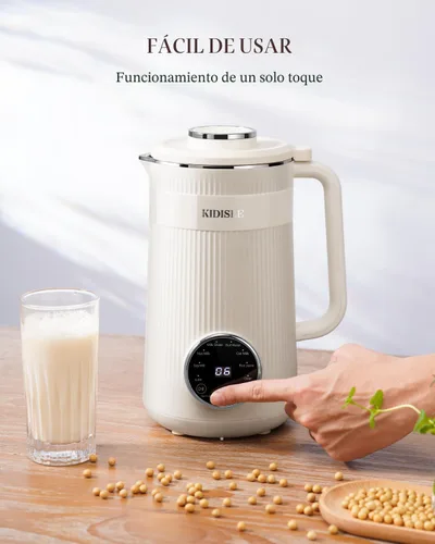 Vista 4 de KIDISLE 8 en 1 licuadora para hacer leche de frutos secos, 32oz Soja casera, almendra, avena, coco, bebidas a base de plantas y sin lácteos, máquina