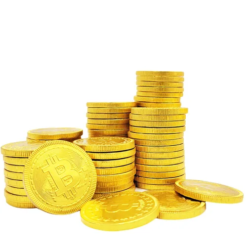 Vista 5 de 25 monedas originales de chocolate cripto Bitcoin, hechas con chocolate belga de primera calidad, sin gluten, sin OMG, lácteos certificados Kosher