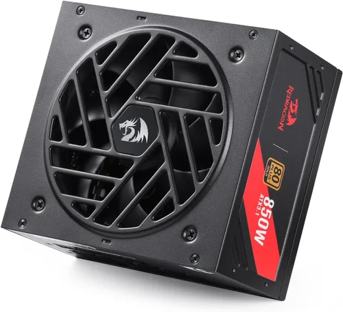 Vista 12 de Redragon PSU017 80+ Platinum 1000 vatios ATX 3.0 y PCIe 5.0 Fuente de alimentación para juegos totalmente modular, certificada 80 Plus, 100%