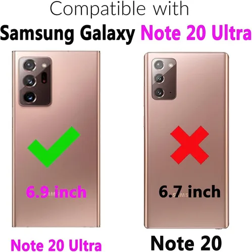Vista 2 de Compatible con Samsung Galaxy Note 20 Ultra Glaxay Note20 Plus 5G - Funda tipo cartera multifunción 2 en 1 desmontable magnética para teléfono Azul