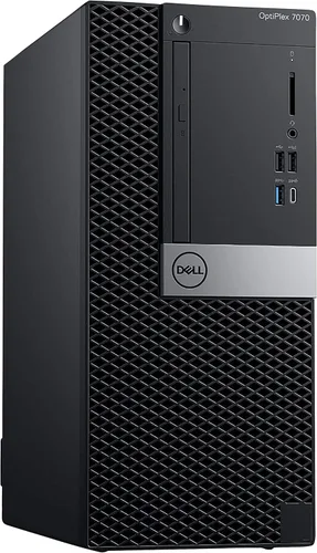 Vista 4 de Dell Optiplex 7070 Tower - Computadora de escritorio Hexa Core Intel i5 (3.2), 8 GB DDR4 de RAM, estado sólido SSD de 500 GB, Windows 11