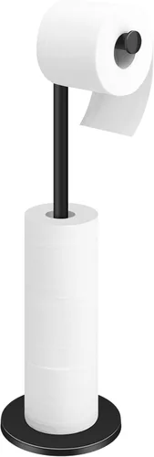 Vista 8 de TACGEA Soporte de papel higiénico, Soporte de rollo de papel higiénico de baño de acero inoxidable independiente, almacenamiento para 4 rollos